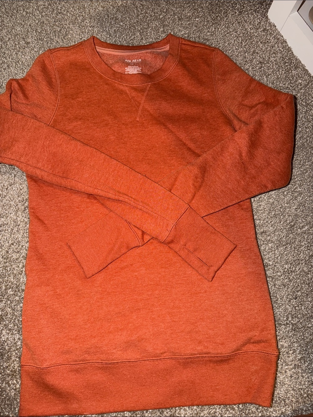 Women’s Crewneck Sweater - Rust Orange